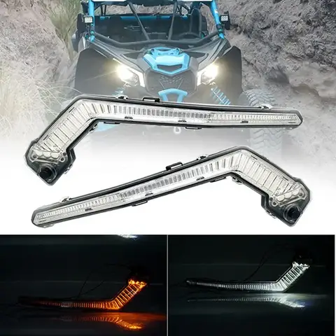 För Can-Am Maverick X3 XDS XRS Max Turbo R Trail Sport Max 2017-2022 LED framljus med signatur, bärnstensfärgad blinkerslampa 10 best sales maverick sport - №2