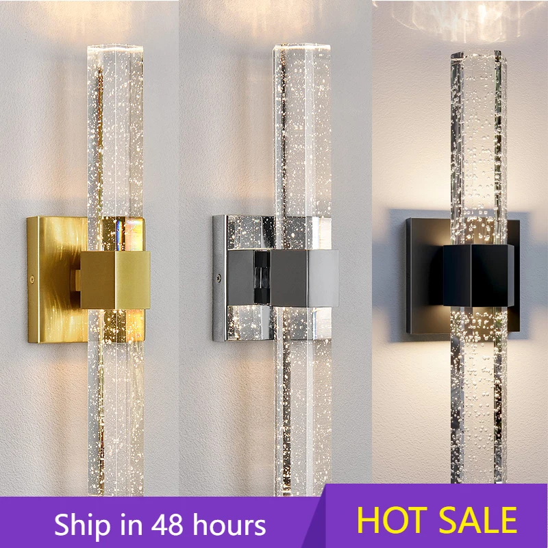 2025 Modern Bubble Crystal LED Wall Lamps Bathroom Dresser Living Room Bedroom Mirror Wall Sconces Indoor Decoration Lighting Lu