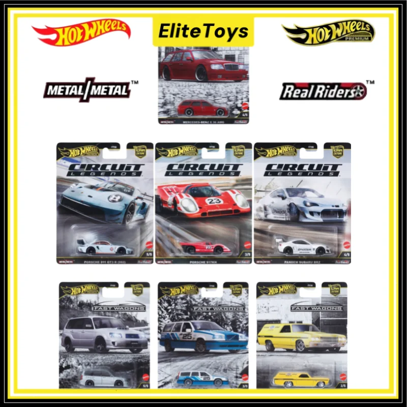 Hot Wheels Premium Car Culture Circuit Legends Diecast Car PORSCHE 911 917KH SUBARU BENZAMG Collectible 1:64 Vehicle Alloy Model