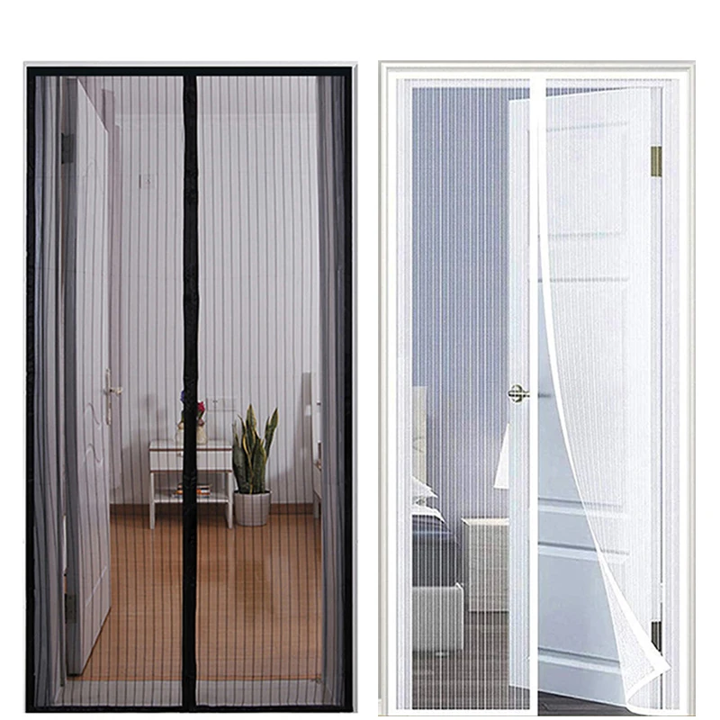 

5 Sizes Basic Magnetic Mosquito Net Summer Anti Bug Fly Door Curtains Mesh Automatic Closing Door Screen Kitchen Sticker Curtain