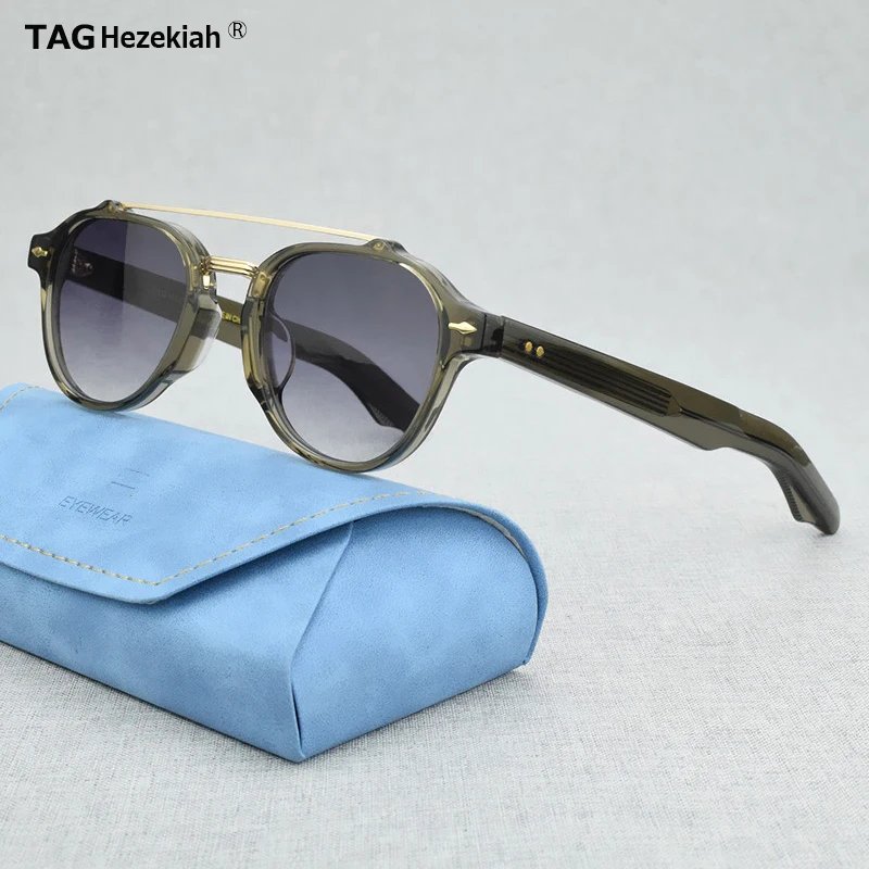 

TAG Hezekiah Fashion luxury Brand vintage Sunglasses Men Women Sunglass JMM68RX UV400 Fashion Retro designer Sun glasses Goggles