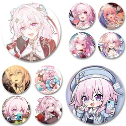 Honkai Star Rail Brooches March 7th Game Character Badge Cosplay Cartoon Cute Enamel Pins for Backpack Clothes Accessories Gifts