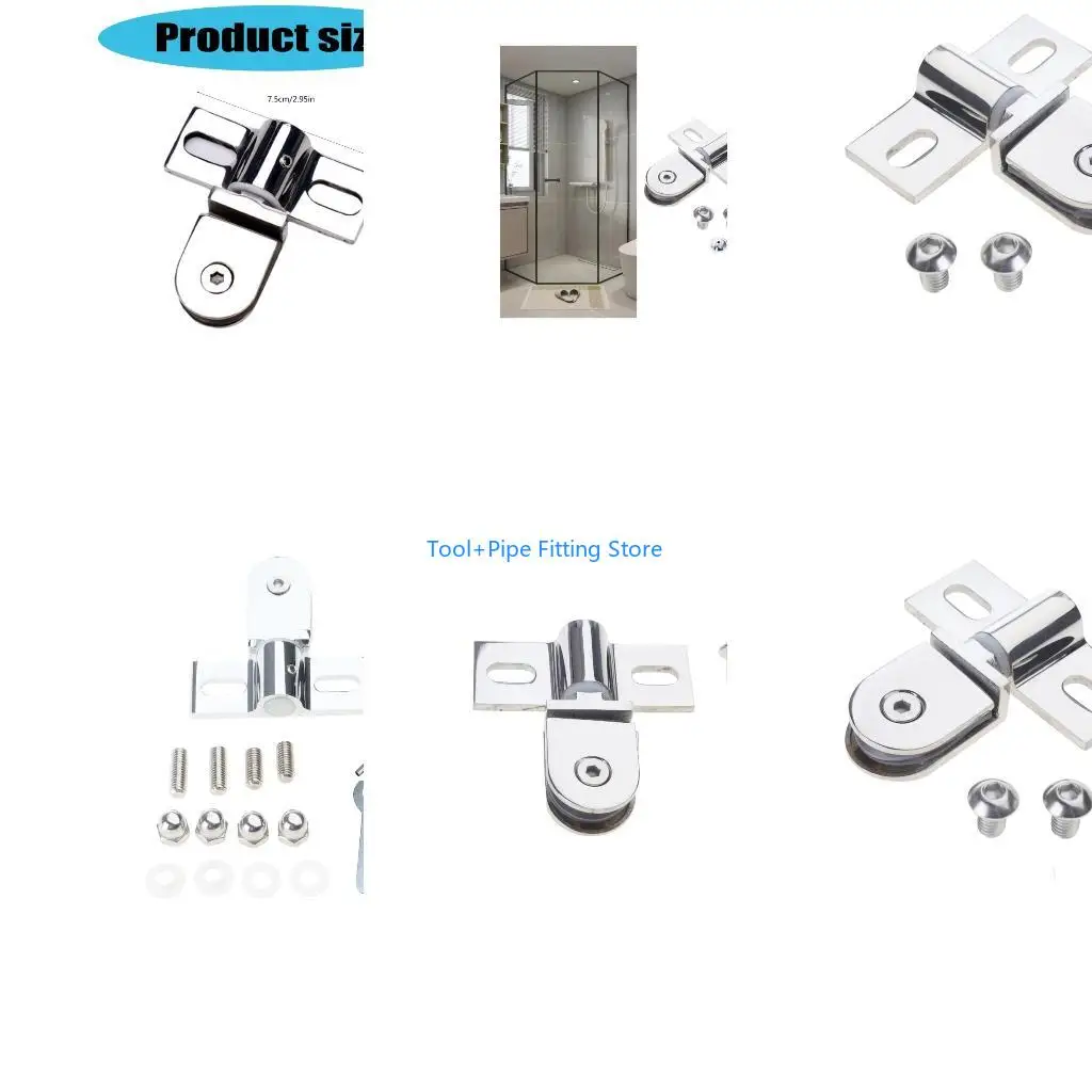 F92B Practical Bathroom Glass Clamp Stainless Steel/Alloy Shower Room Accessory