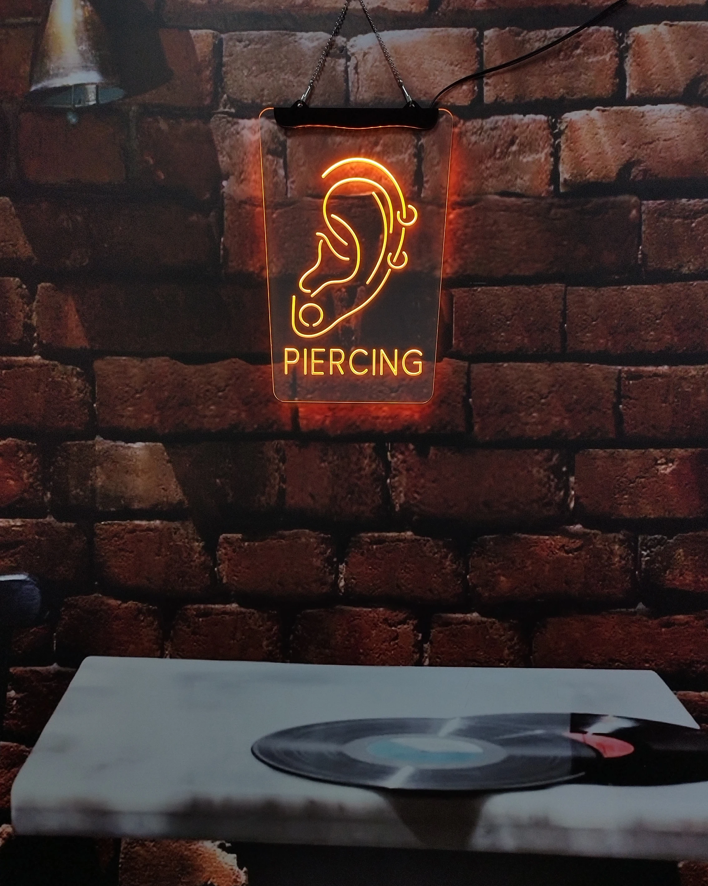 Ear Piercing Beauty Salon, Tattoo Parlor, Leisure Center Neon Sign Acrylic Board Home Decoration Wall Art Pink for Room Stores
