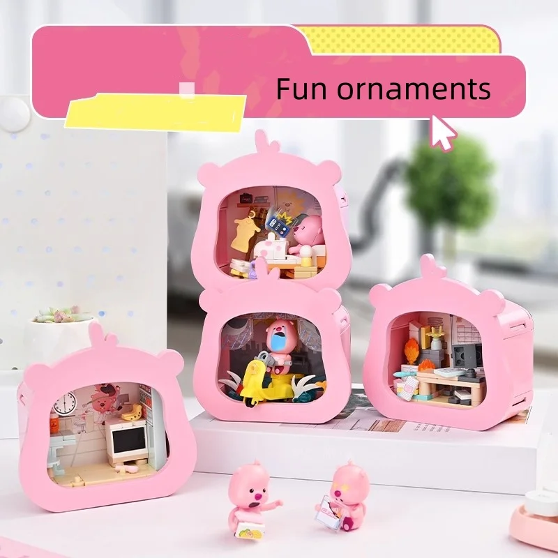 Keeppley Wonderful Building Blocks Loopy Children's Educational Assembly Toys Doll Animation Peripheral Birthday Gift Ornaments