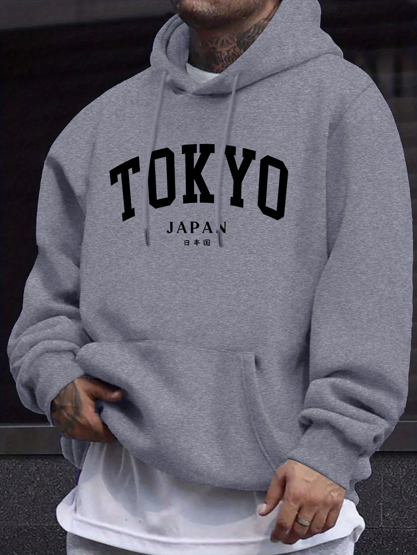 Tokyo Japan Letter Creative Prints Male New Sweatshirt Soft Street Clothing Autumn Long Sleeved Hoodie Casual Comfortable Top