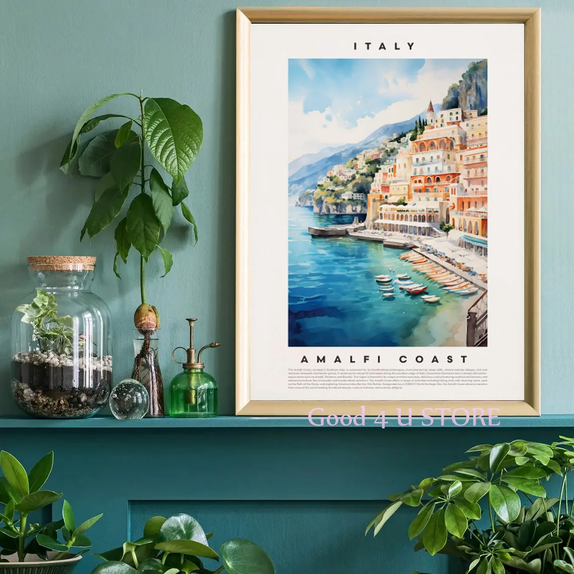 Watercolor Italy Travel Touristic City Milano Florence Venice Rome Poster Canvas Painting Wall Art Pictures Home Decor Gift