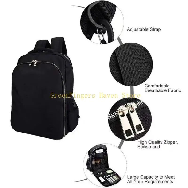 F68D Salon Carry Backpack for Appointments and Home Hair Cutting Hairstylist Bag