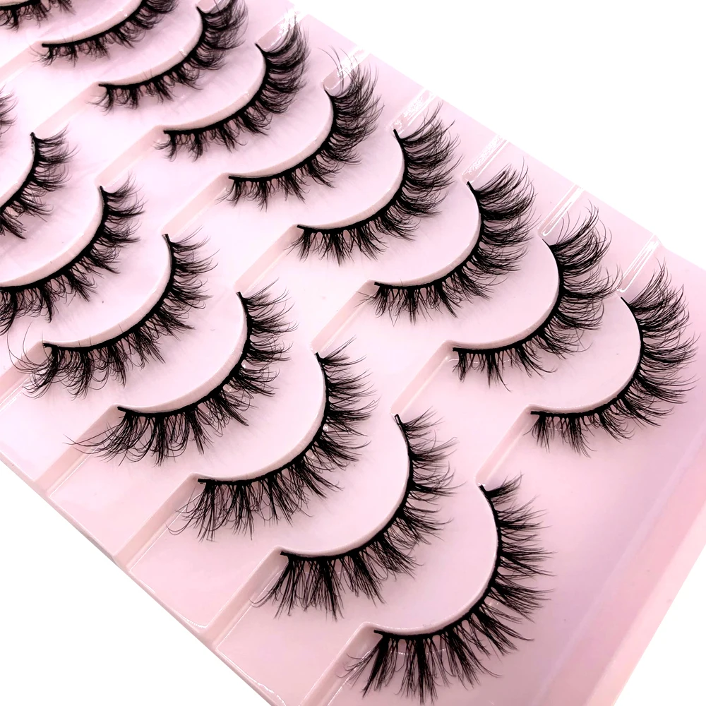 Neue 10 Pairs 3D Faux Nerz Wimpern Natürliche Starke Lange Falsche Wimpern Dramatische Gefälschte Wimpern Make-Up Wimpern Verlängerung Cilios