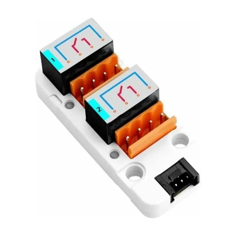 ABGI-For M5stack 2-Kanal SPST Relaismodul 3A-16A DC12-28V AC 220V-250V+ HY2.0-4P Grove Kabel LED GPIO I2C Grove Anschluss – Detail 4