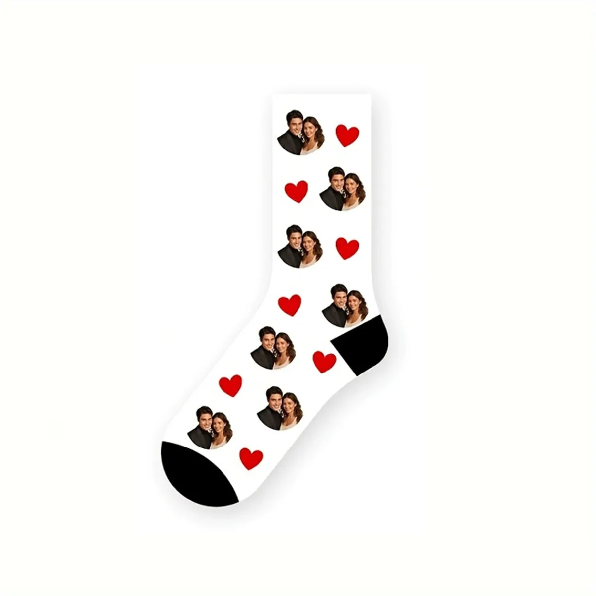 1 pair (single and double packaging) personalized photo couple customized socks-socks with customizable head, printed with your view 6