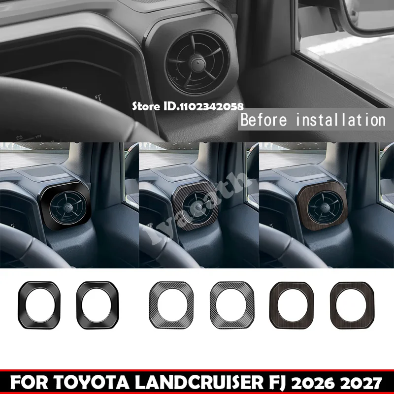 Для Toyota Land Cruiser FJ 2026 2027: Декоративная накладка на верхнюю левую и правую вентиляционную решетку кондиционера, элементы стайлинга интерьера