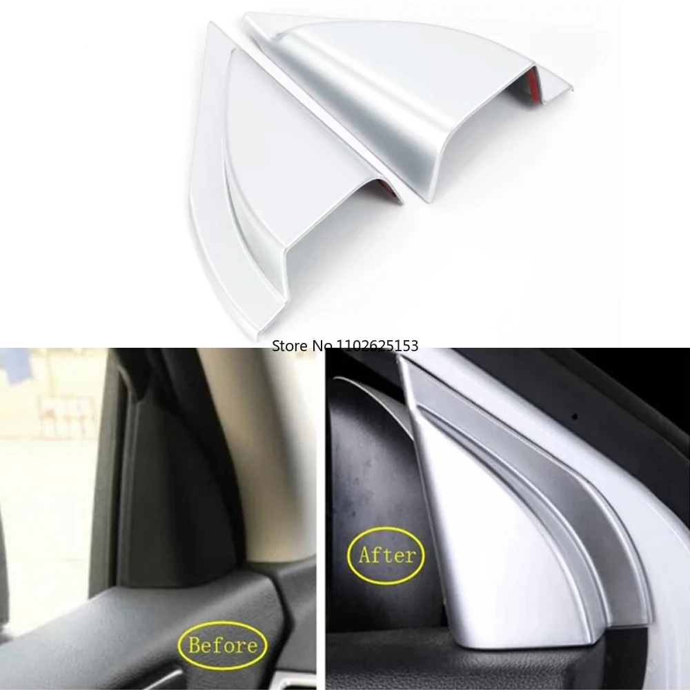 For Mitsubishi Eclipse Cross 2018 2019 2020 2021 ABS Carbon Fiber Interior Parts Horn A-pillar Frame Automotive Accessories