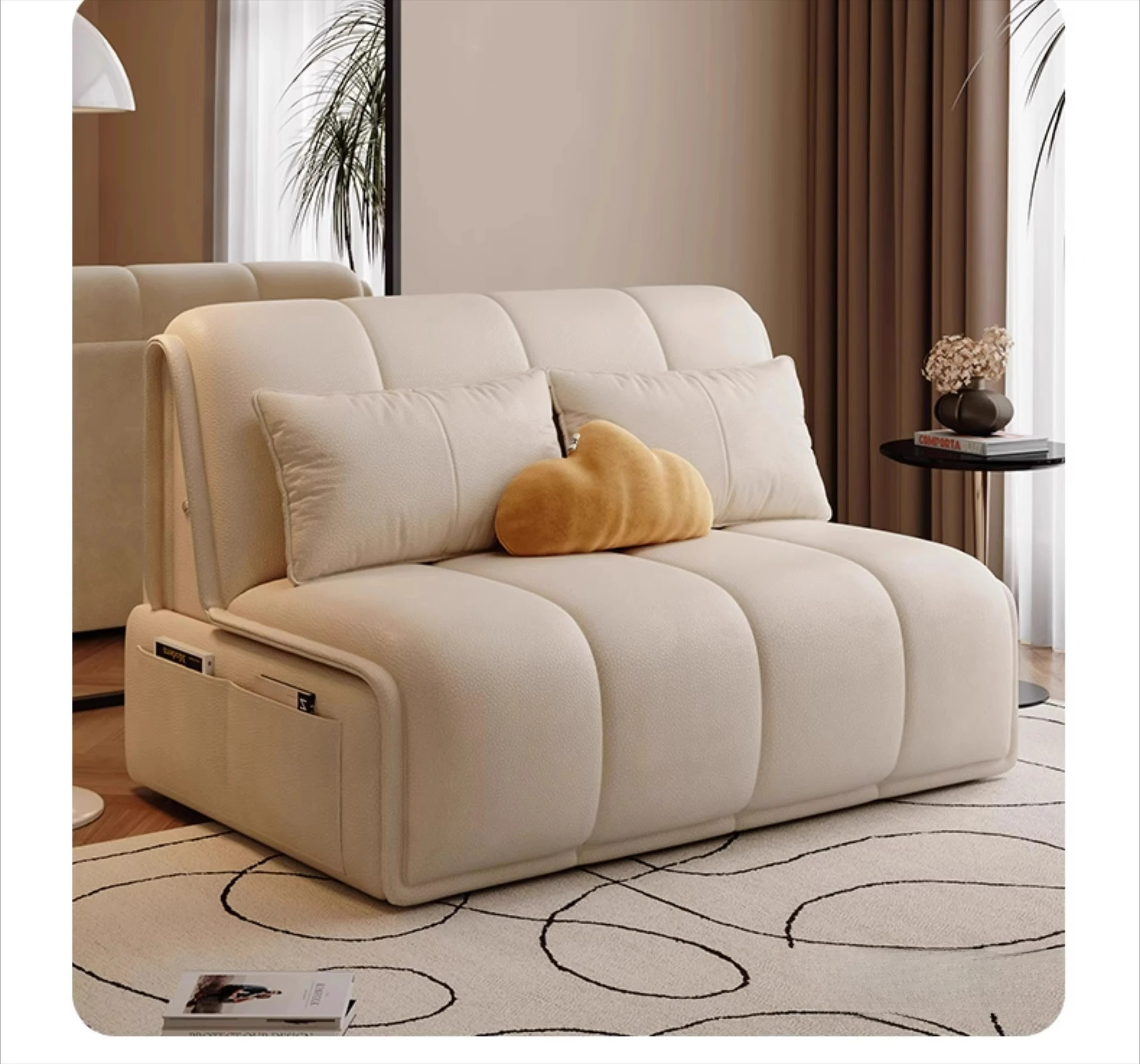 

Customizable Smart Electric Sofa Bed Dual Purpose Foldable Bedroom Living Room Balcony Study Multifunctional Sofa