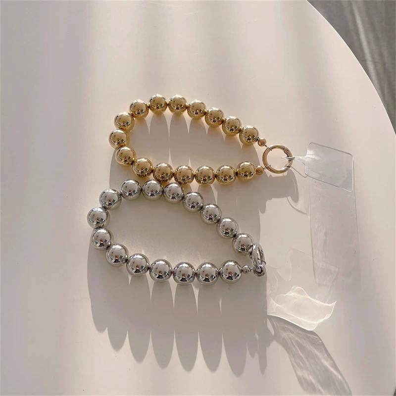 Electroplating Bead Lanyard Charm Phone Chain