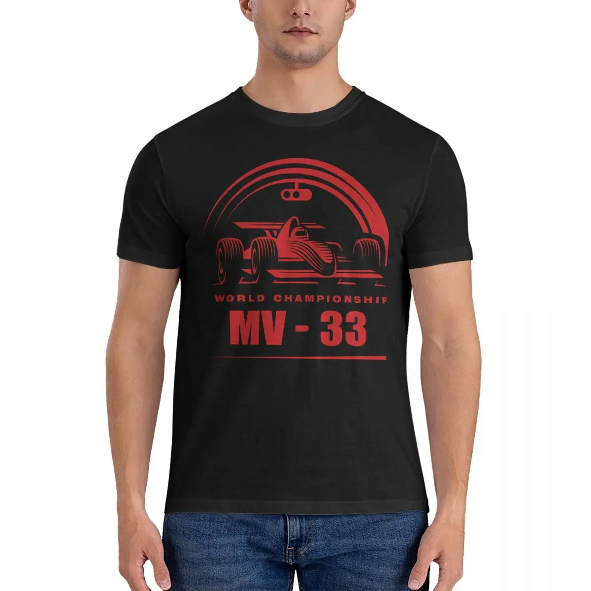 WORLD Men T Shirt Max Driver Verstappen Fashion Tee Shirt Short Sleeve Crew Neck T-Shirt Cotton Original Clothes