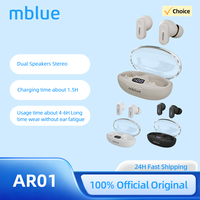 100% Original MEIZU mblue AR01 Bluetooth 5.4 Earphones Wireless Earphones HD Stereo Earbuds TWS Sport Headsets Black White