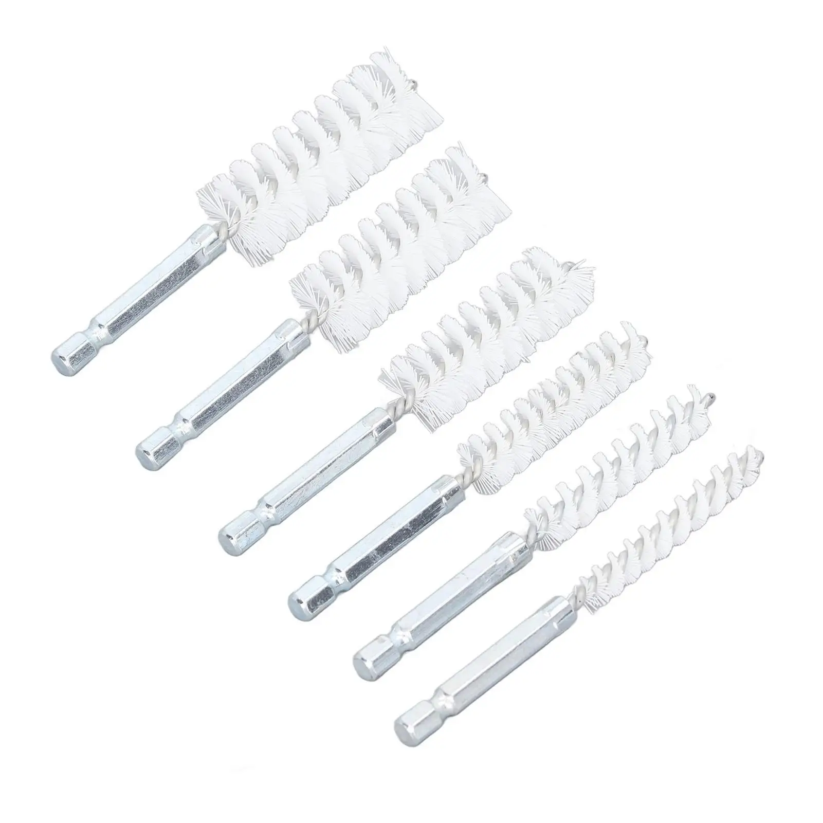 6PCS Rust-Proof Bore Brush Set - 4in Twisted Wire Cleaners with 1/4in Hex Shank for electric Drill & Impact Driver