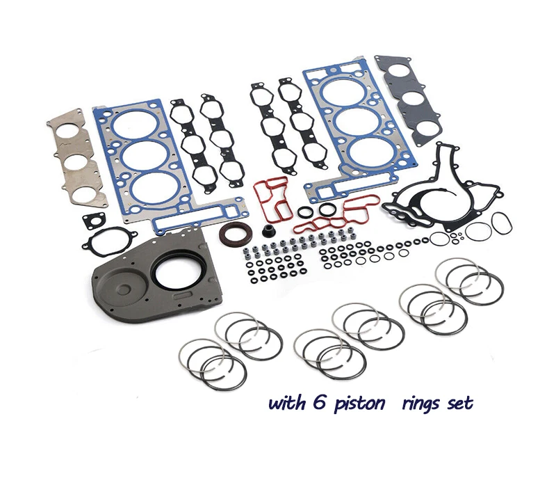 Engine Overhaul Repair Kit with 6 Piston Rings Set for Mercedes Benz C350 W204 E350 W211 S350 2720160120