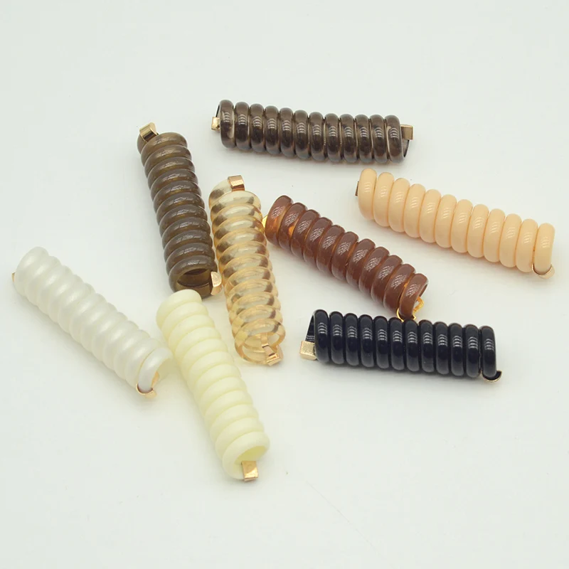 20PCS Elastic Telephone Wire Cords Hair Bands With Metal Hook Japanese Weaving Ponytail Artifact Tools Girl Hair Tie Bun-Head
