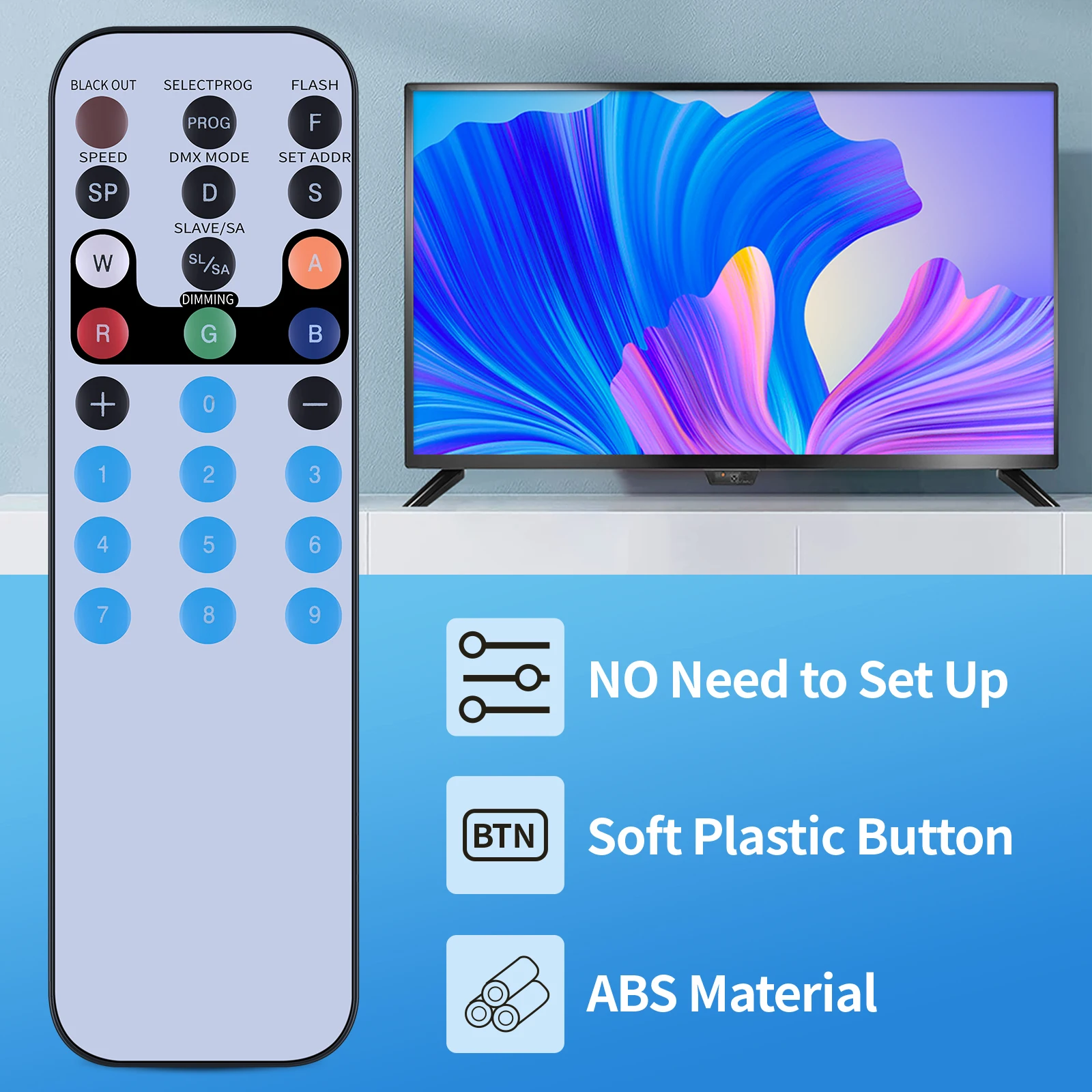 New For American DJ ADJ LED RC2 Wireless Infrared Remote Control Up To 15 Foot / 4.5M