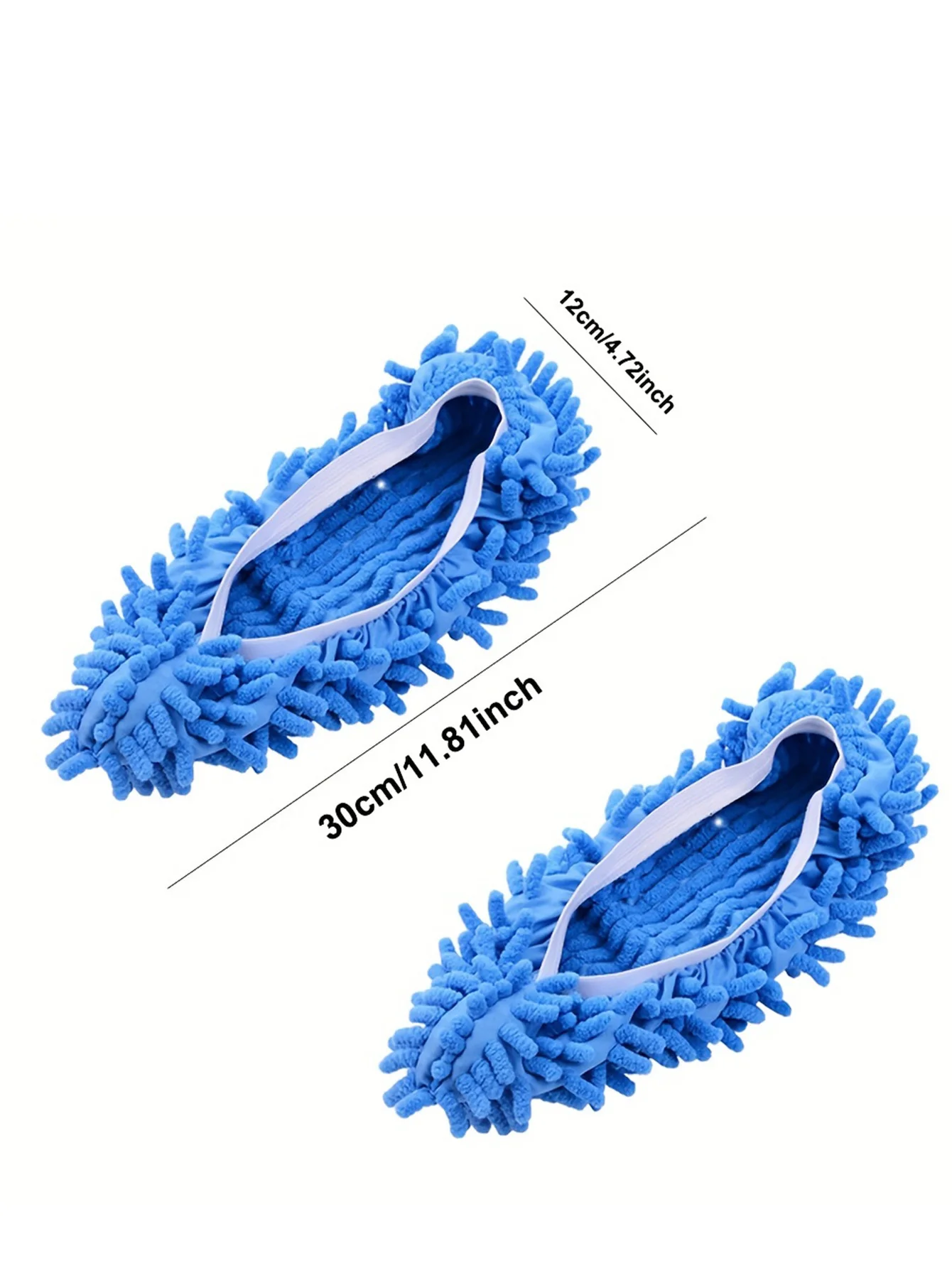 1 Pair Washable Cleaning Shoes Cover Multifunction Chenille Duster Mop Slippers Foot Socks for Floor Home