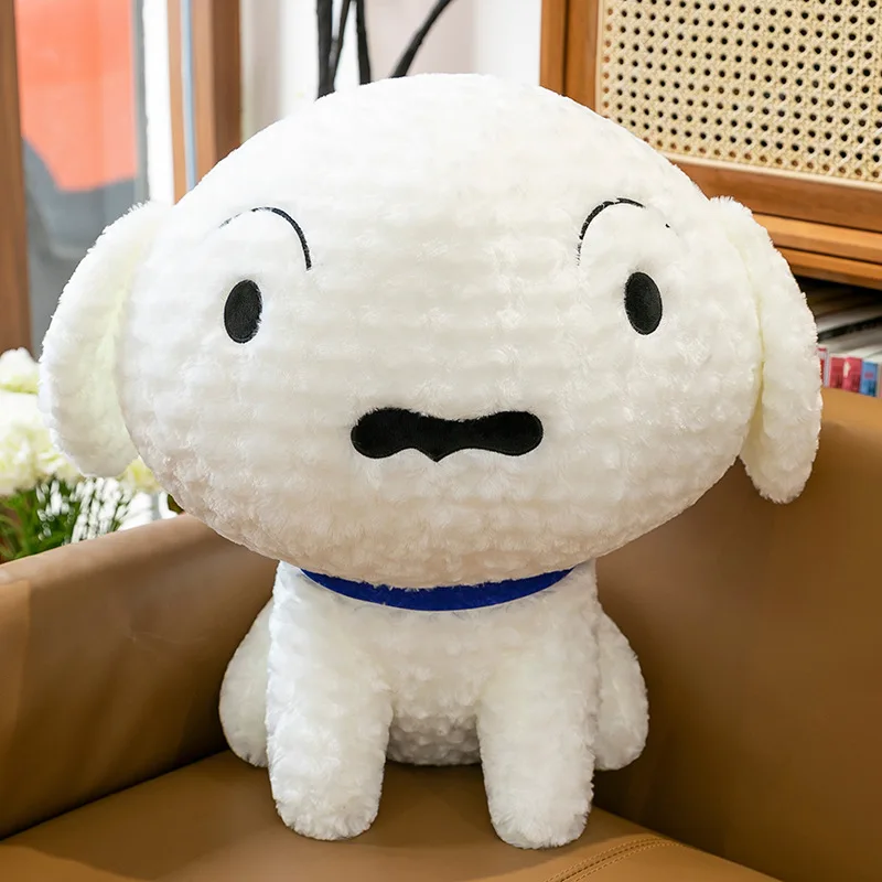 Crayon Shin-chan Shiro Plush Toy Cute White Dog Stuffed Animal Kawaii Anime Character Doll Soft Plush Gift for and Fans