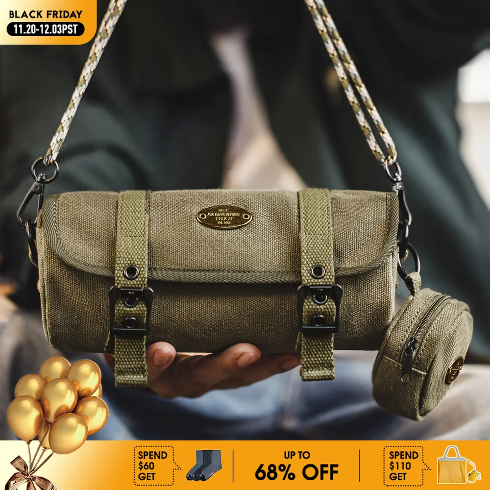 Мужская винтажная парусиновая зеленая