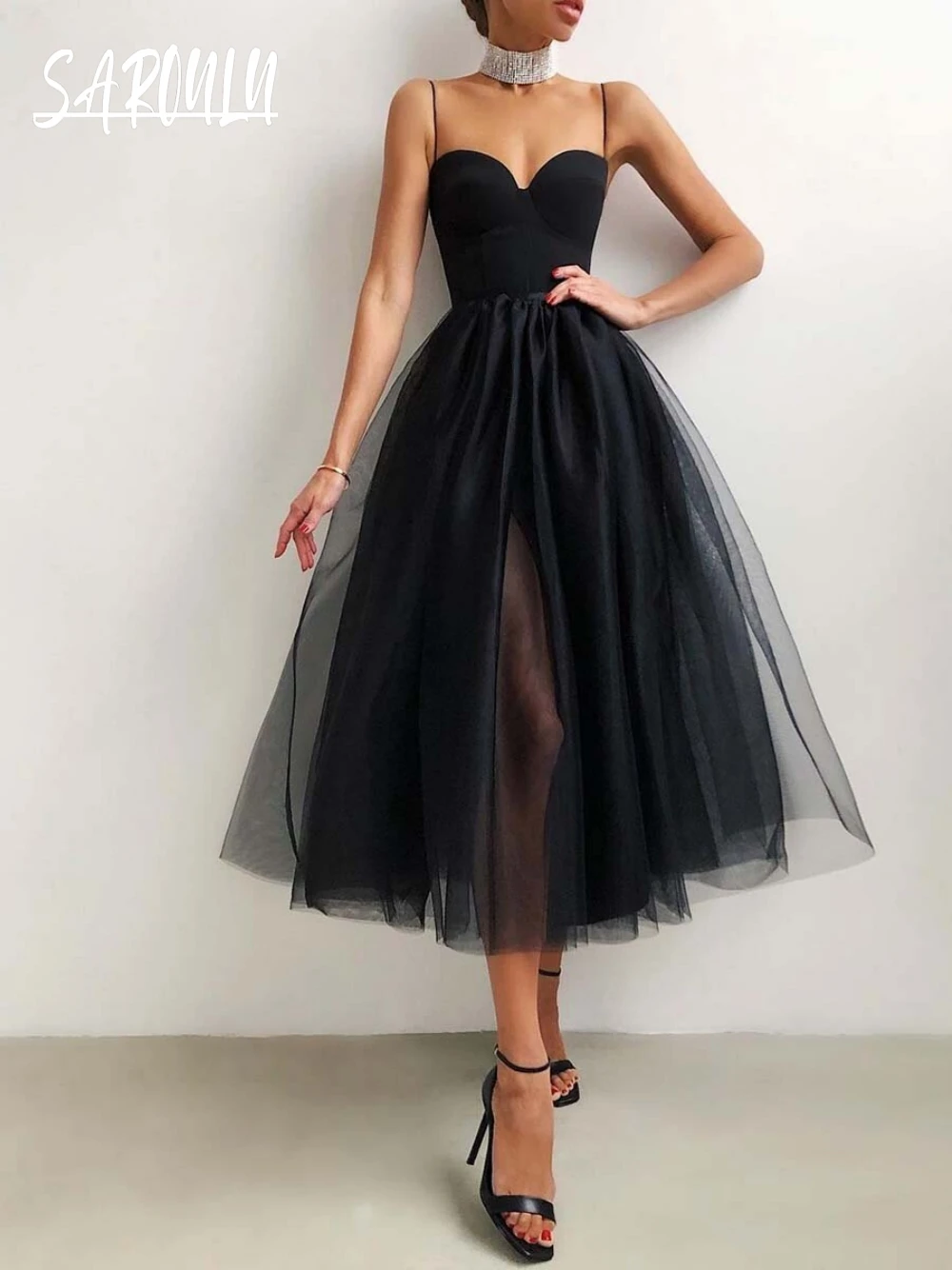2026 Simple A Line Sheer Spaghetti Straps Evening Dress S-2XL High Quality Sweetheart Neckline Charming Prom Gown For Women