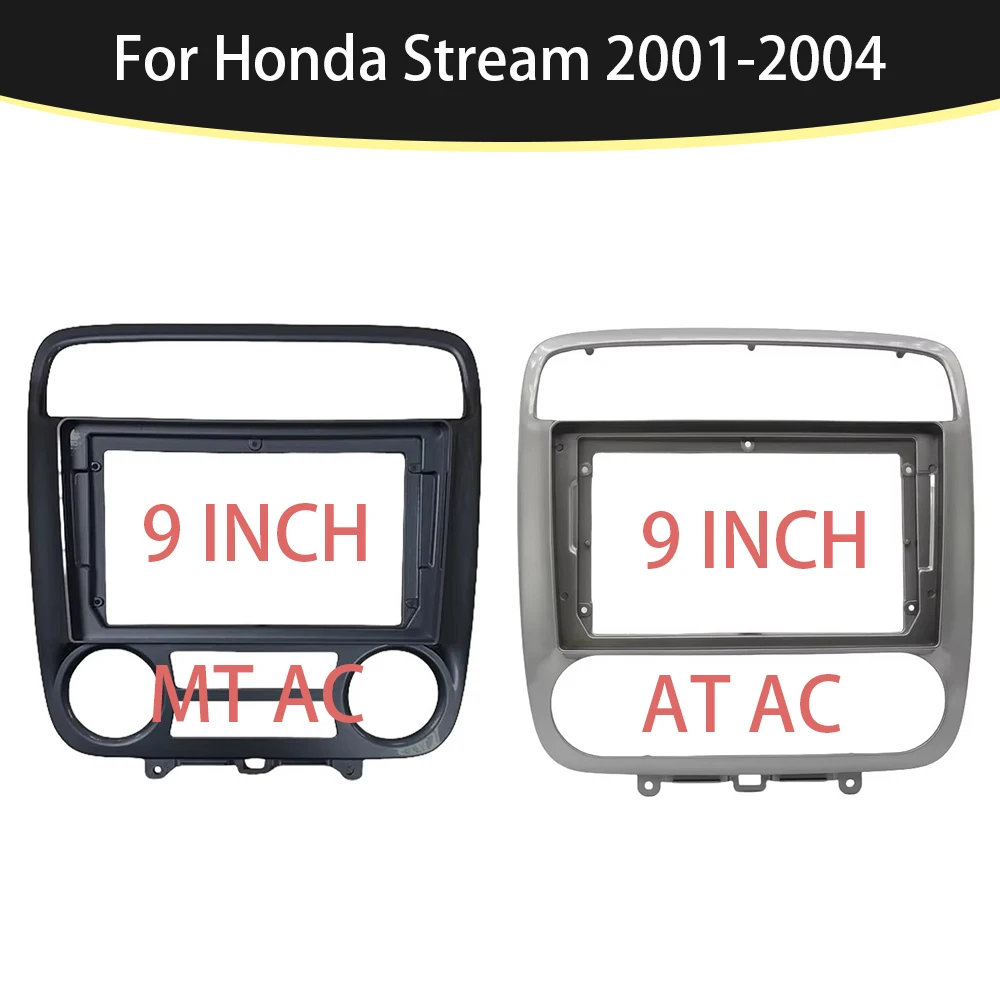 

9 Inch Car Frame Fascia Adapter Canbus Box Decoder Android Radio Audio Dash Fitting Panel Kit For Honda Stream 2001-2004
