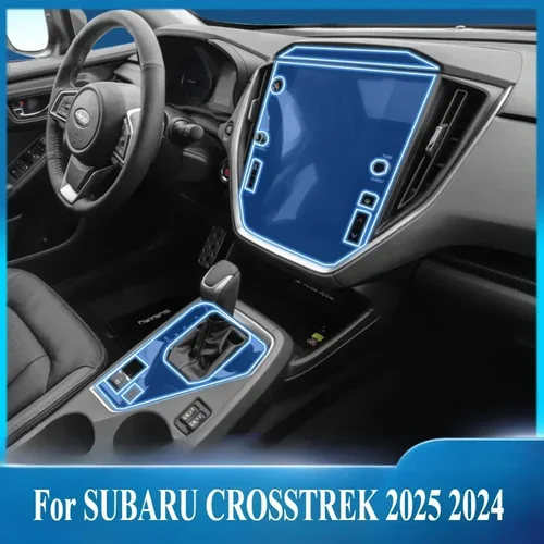 Imagen 2 del producto Película protectora para SUBARU CROSSTREK 2025 2024, accesorios interiores, Panel de engranaje transparente de TPU, consola central de navegación GPS PPF