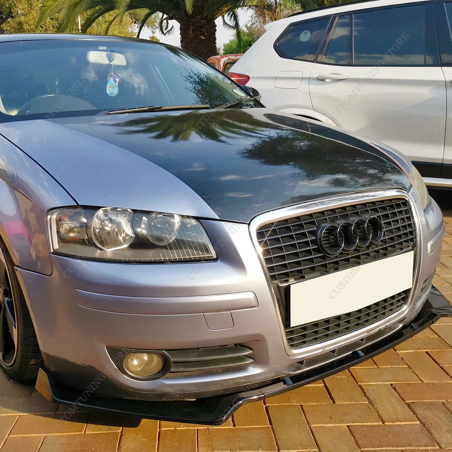 

Для Audi A3 8P FSI TDI TFSI 2004-2007 предварительно лифтинг глянцевый черный передний бампер спойлер сплиттер диффузор обвесы тюнинг