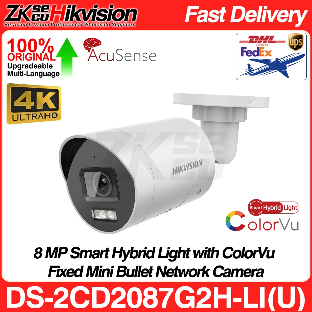 hikvision camera ip 8mp ds2cd2087g2h liu 4k acusense smart hibrido cor microfone embutido slot sd ip67 poe bala cctv 01