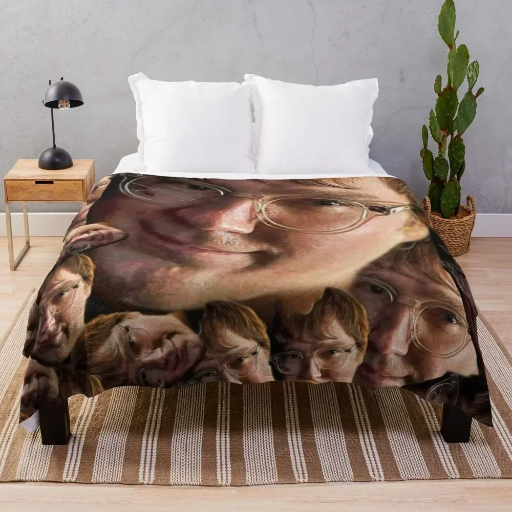 

i love paul dano collage Throw Blanket Flannel Fleece Soft Warm Throw Blanket