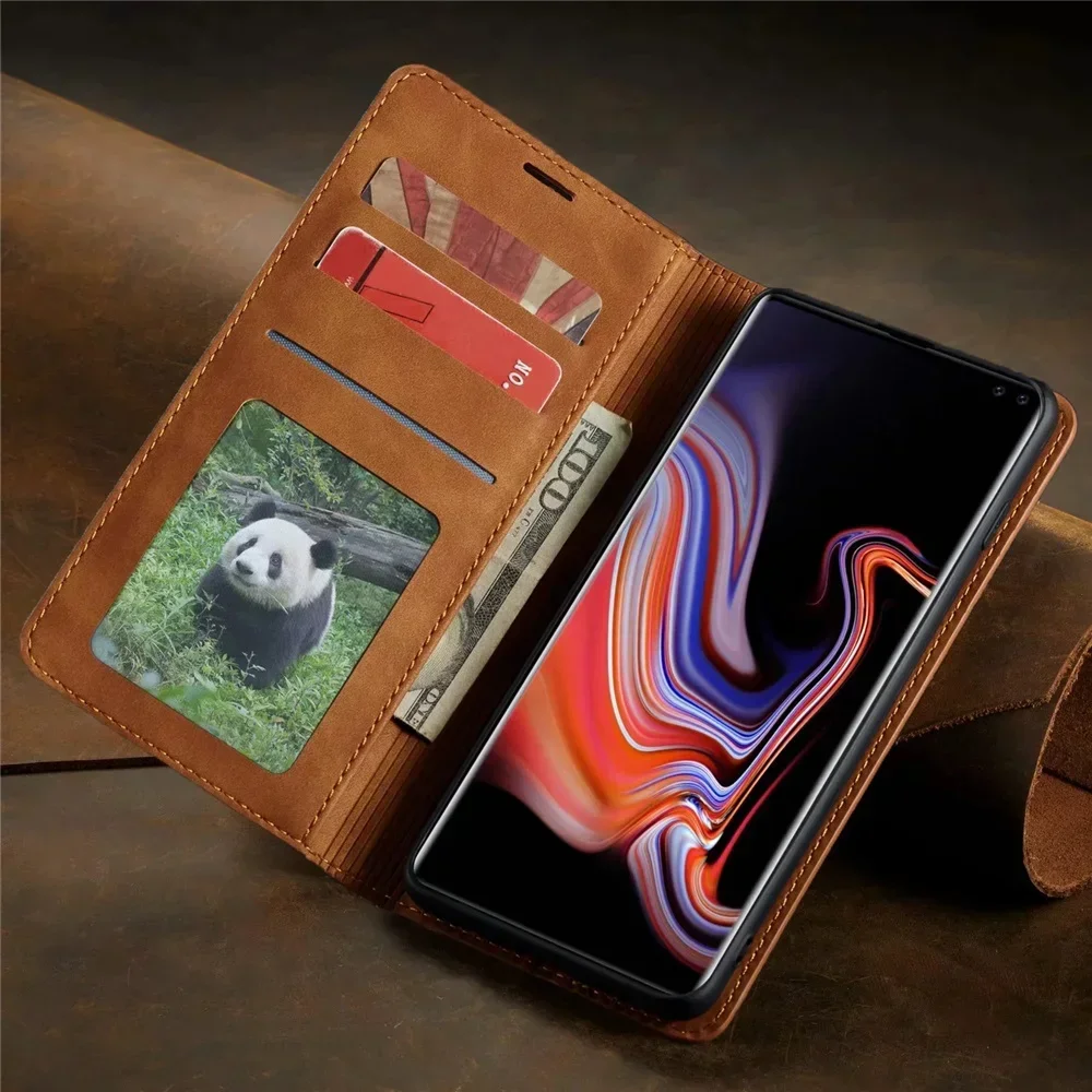 Wallet Card Flip Leather Case For Samsung Galaxy S10 5G S20 FE S21 Plus S22 Ultra S23 FE A13 A14 A15 A24 A33 A34 A51 A52 A53 A54