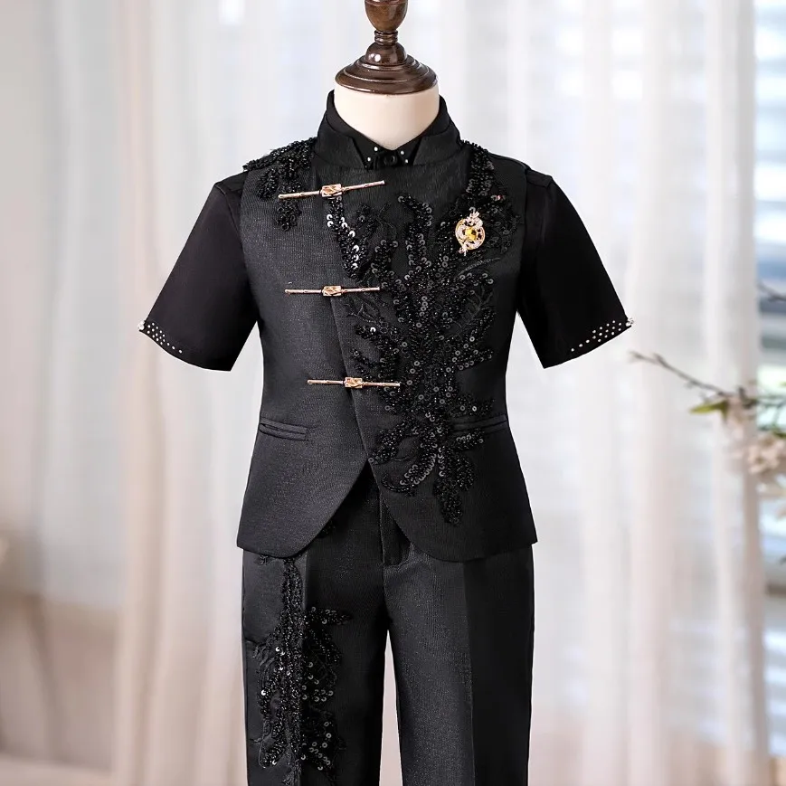 

5PCS Baby Boy Suit Children's Piano Performance Blazers Sets Boys Suits For Weddings Traje De Niño Para Bautizo