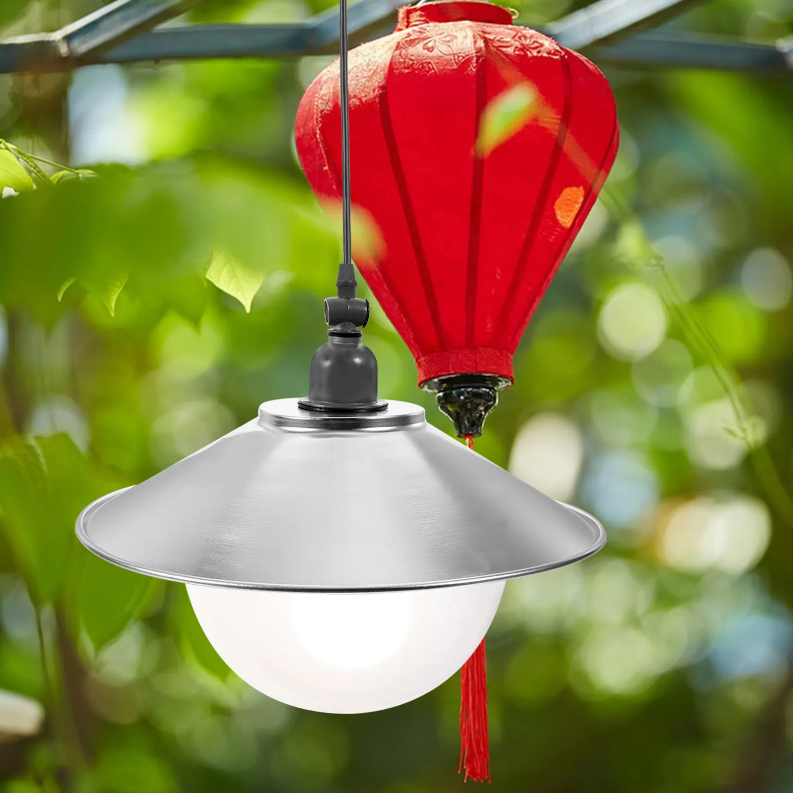 

Modern Stainless Steel Lamp Shade 4.5cm Opening Sleek Weatherproof Outdoor Lamp Cover for Street Lights Ceiling Lamps Pendant