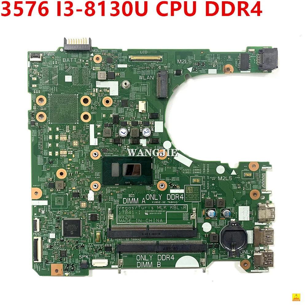 

Материнская плата для ноутбука Dell Inspiron 3576, CN-00NCNG 00NCNG 0NCNG с процессором I3-8130U DDR4 17841-1