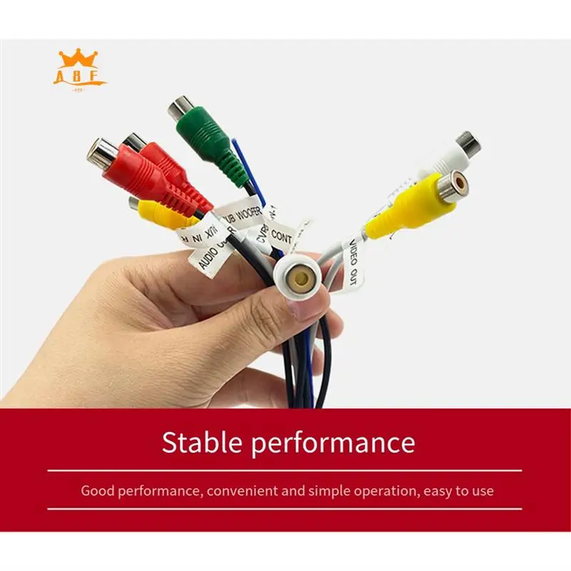 

A08E-20Pin Android Car Stereo RCA Wiring Harness Adapter 7-Head RCA Audio/Video AUX Cable