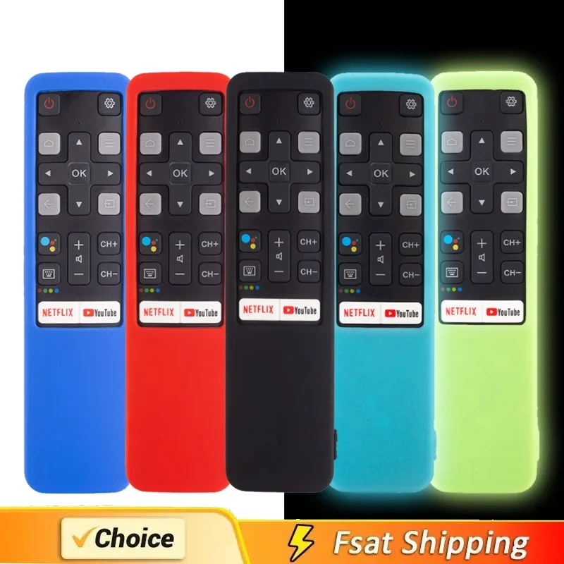 Silicone Case Cover Use For TCL RC802V Smart TV Remote Control 49P30FS 65P8S 55C715 Shockproof protective