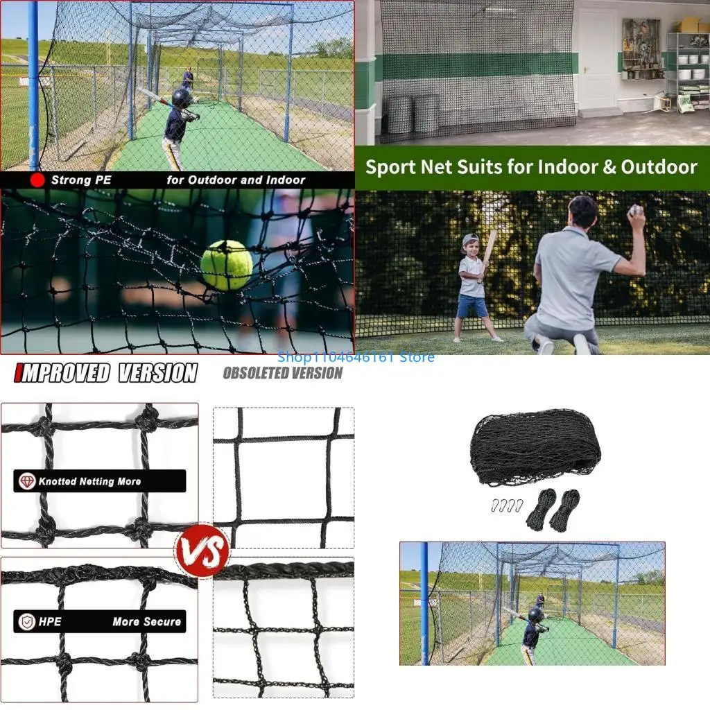 

Multipurpose Baseball Training Net Field Enclosure Practice Net Baseball Backstop Net Sport Netting Barrier Easy to Use