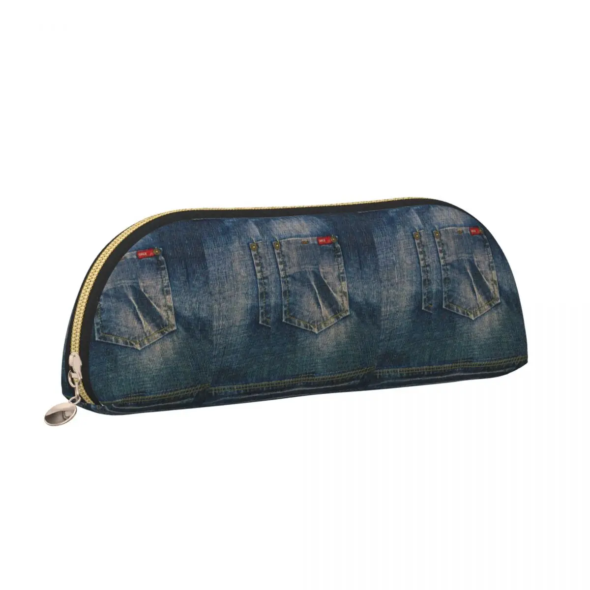 リターポケット I Love Bluejeans デニムペンケース 鉛筆ポーチ 収納文具用品 大容量ペンボックス 鉛筆バッグ