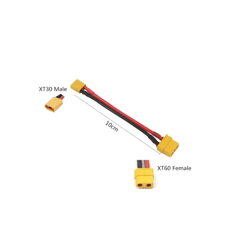 Adaptateur XT60 vers XT30, connecteur mâle/femelle, câble en Silicone 14awg 100MM pour RC FPV Quadcopter CineLog35 Drone Expan, 5 pièces