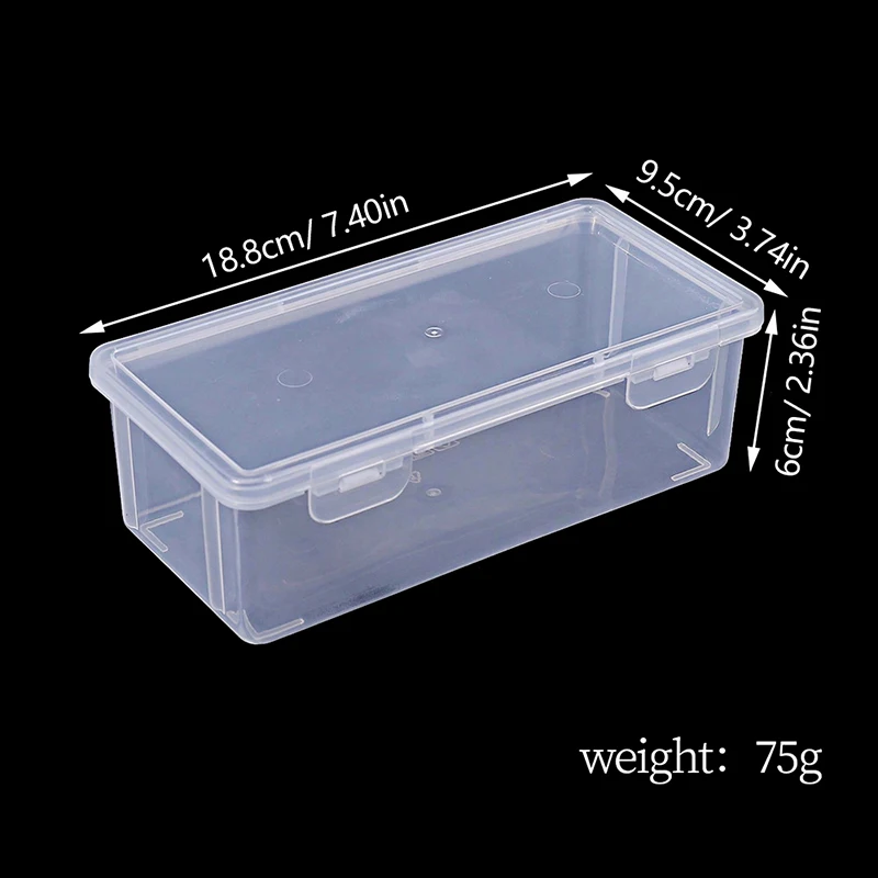 Dustproof Nail Art Tool Storage Display Box Makeup Brush Storage Box Transparent Plastic Makeup Jewelry Organizer Display Case