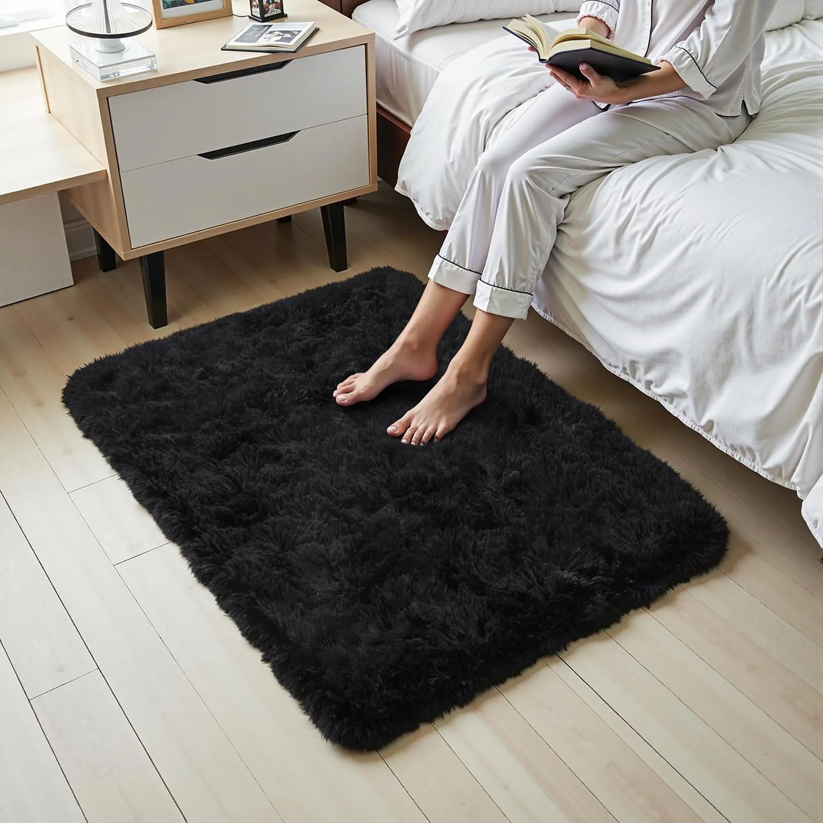 Tie-Dye Plush Carpet Living Room Decoration Soft Fluffy Home Mat Children's Room Baby Crawling Non-Slip Blanket