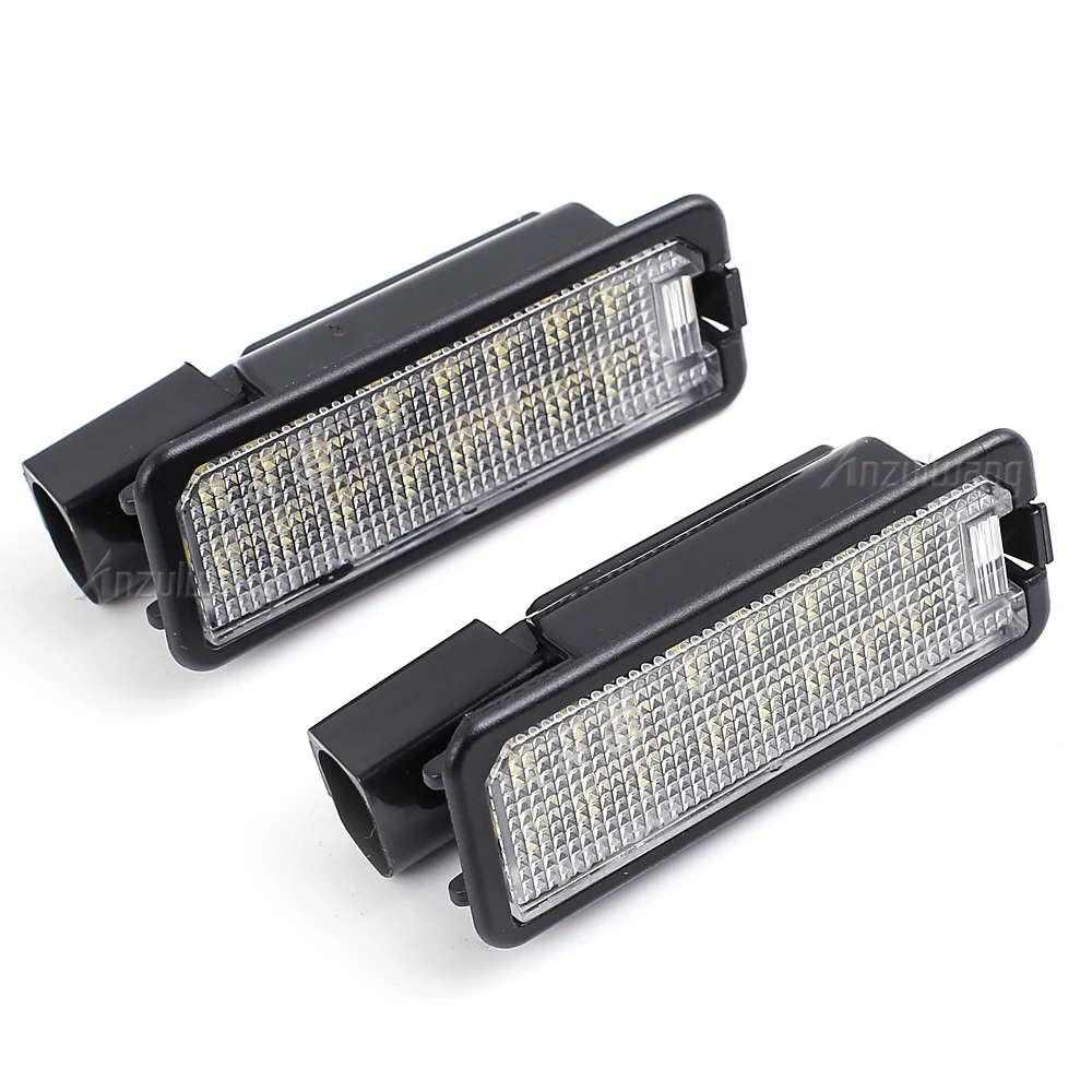 2 Pcs Car LED License Plate Lights 12V Working Lamp Replacement Car Light For VW GOLF 4 5 6 7 6R Passat B6 Lupo Scirocco Polo