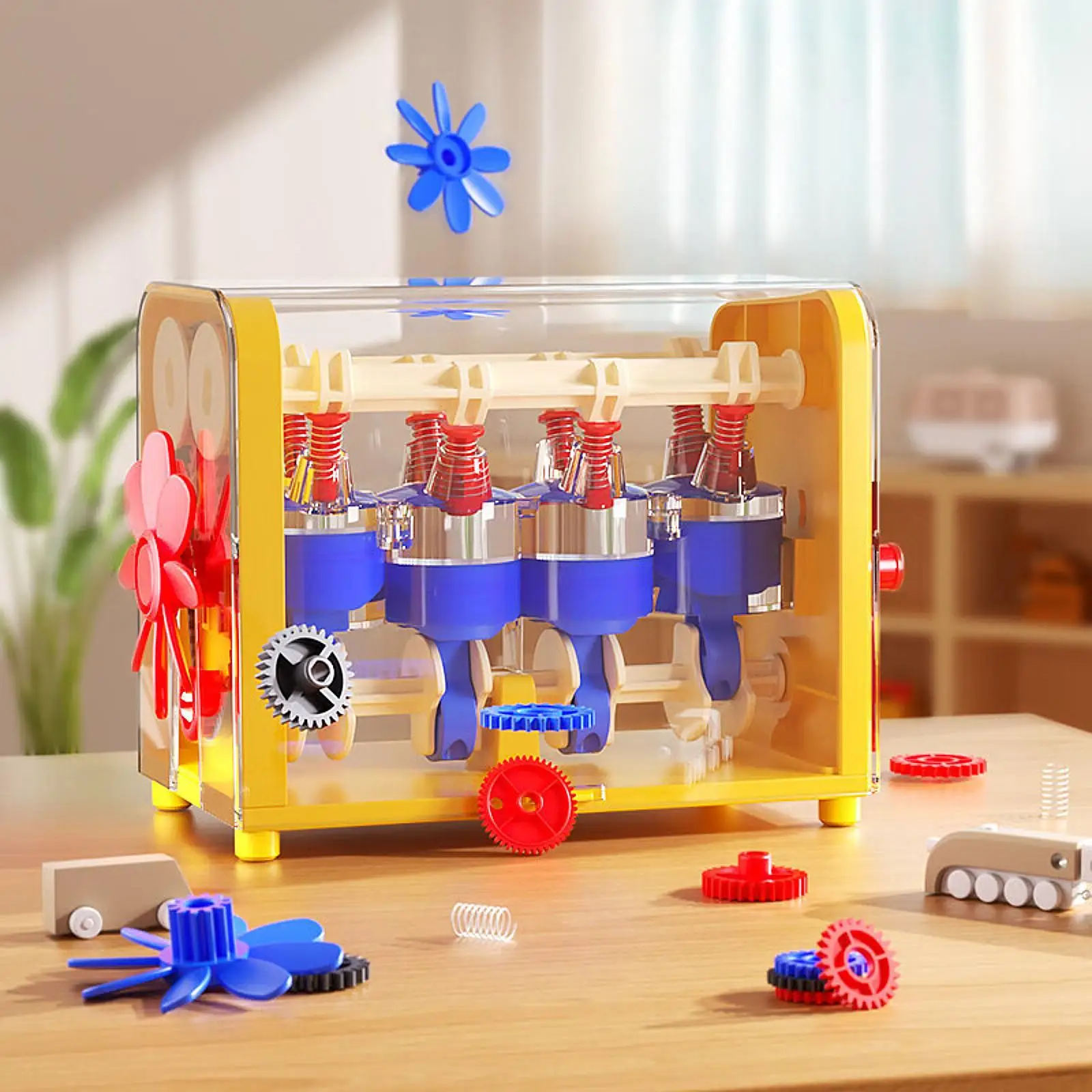 Engine Model Toy Kits Mechanical Learning Tool Assembly Toy Science Experiment Toy Kids DIY Educational Technology Craft