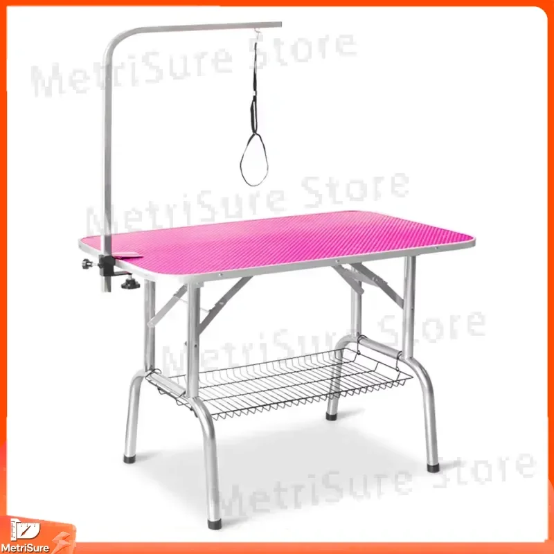 Adjustable Height Foldable Stainless Steel Pet Grooming Table for Dogs Small Animals Hydraulic Bathtub Veterinary Clinic Pet