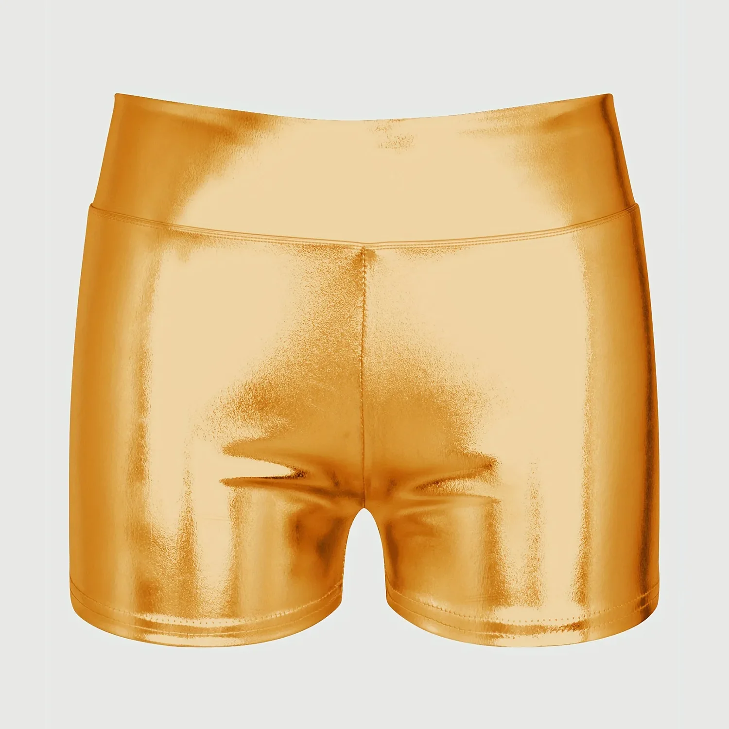 سراويل يورو المثيرة من حرير الحليب مكونة من 3 نقاط - شورت رياضي ضيق عالي الخصر برقائق ذهبية #5