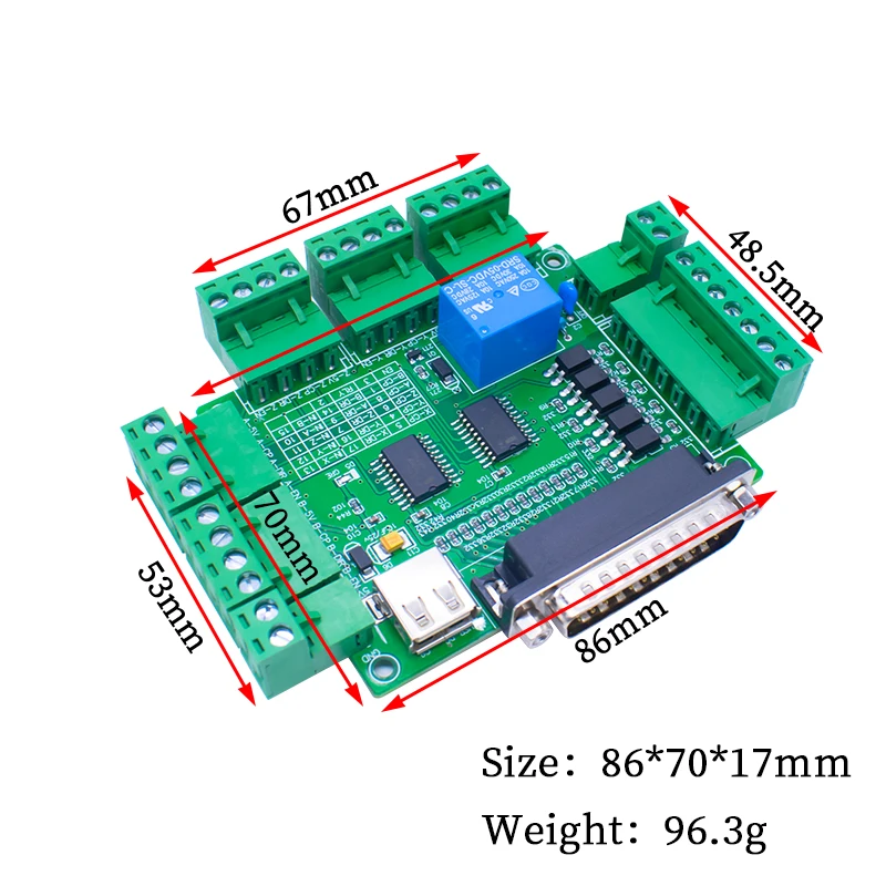 MACH3 5-axis engraving machine interface board cnc interface board with optical coupling isolated usb power supply